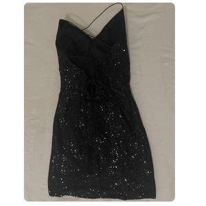 Women Black Sequin Dress
